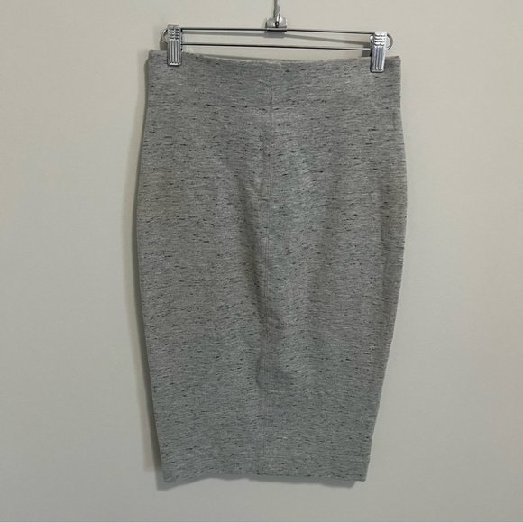 Aritzia Wilfred Lis Skirt High Rise Pull On Pencil Skirt Heathered Gray - Picture 5 of 12